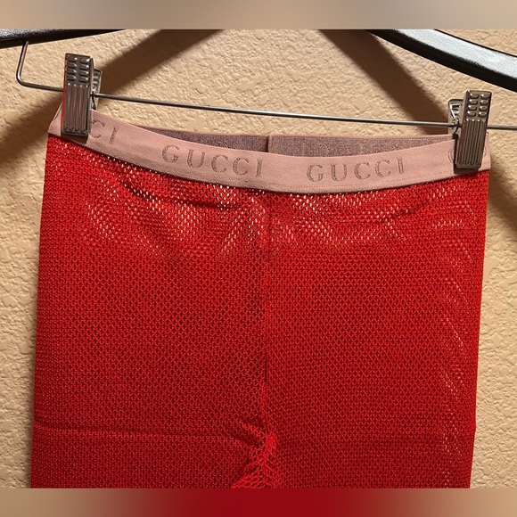 New Gucci Fishnet Tights Red Color Size L - Picture 2 of 8